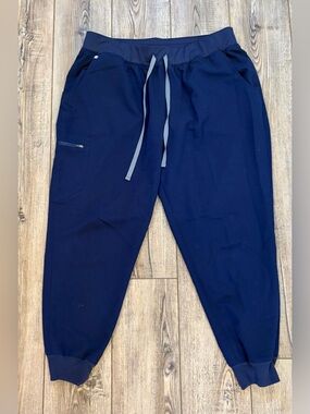 FIGS Technical Collection Jogger Scrub Pants Navy 3XL Stretch Cargo